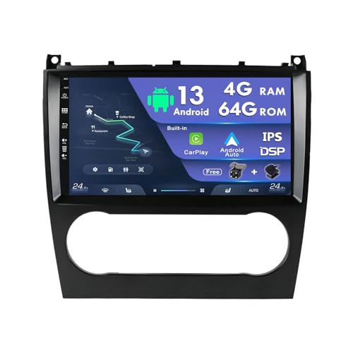 MISONDA Android 13 Car Stereo GPS For Mercedes Benz W203 W209 C180 C200(2005-2009)-[4GB+64GB] - 9" IPS Head Unit-Support DAB|BT|WiFi|RDS|Aux-4G+64G