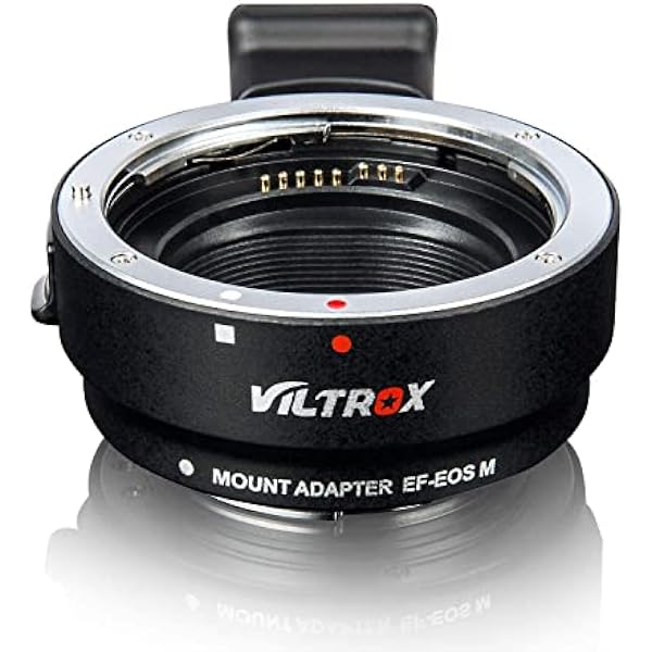 VILTROX EF-EOS M Auto Focus Adapter Obiektyw kompatybilny z Canon EF/EF-S Obiektyw do Canon EF-M Mocowania Bezlusterkowiec Aparat Fotograficzny EOS-M M3 M5 M6 M10 M50 M100