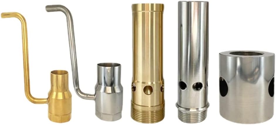 1/2"-3.5" Brass and Stainless Steel Landscape Fountain Nozzles Fish Pool Pond Outdoor Fountain Accessory (Brass 3inch)