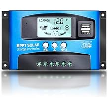 EpRec MPPT 100A 12V/24V Auto Focus Tracking Solar Panel Charge Controller Regulator with Dual USB Port,LCD Display, New Mppt Technical