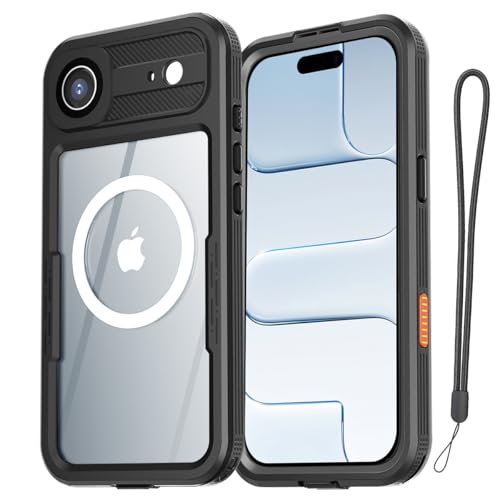 AICase Waterproof Case for iPhone AIR with MagSafe Support Clear Water Proof Snowproof/Dustproof/Shockproof,IP68 Certified 360 Full Body Protection
