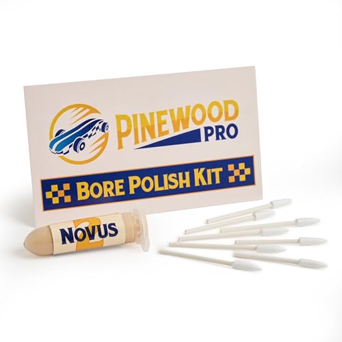 Pinewood Pro Derby Car Wheel Bore Polishing Kit with Novus Plastic Polish #2 | Increase Derby car Speed | Reduce bore Friction | Includes Cotton Spears to fit Perfectly in Derby Wheel bore by Pintwood Pro - Used condition - US$11.28
