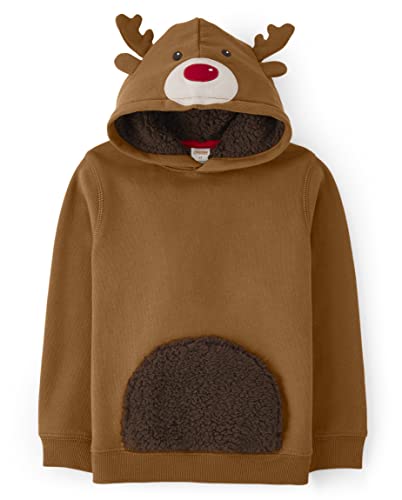 Gymboree Boys And Toddler Long Sleeve Hoodie Sweatshirt, Reindeer, 10 #TOP4