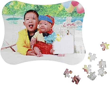 Personalized Photo Puzzle for Kids, Boys Girls Custom Puzzles from Photos, Personalized Photo Print Jigsaw Puzzle, Design Your Own Puzzles with Photo (with Frame, Bone, 63 Pieces)