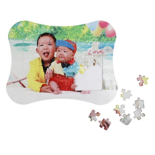Personalized Photo Puzzle For Kids, Boys Girls Custom Puzzles From Photos, Personalized Photo Print Jigsaw Puzzle, Design Your Own Puzzles With Photo (With Frame, Bone, 63 Pieces) #TOP25