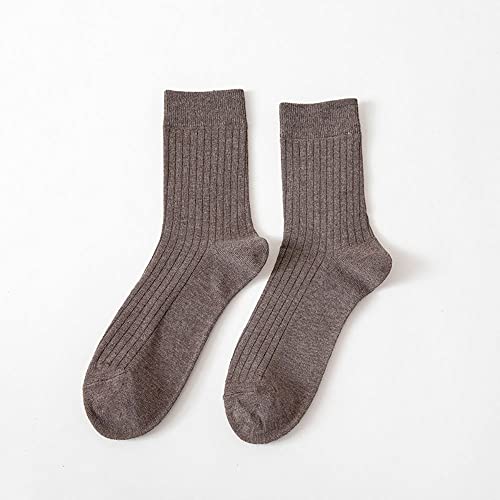 Hidden Piece Men's Classic Casual Cotton Socks - 5 Pairs In Black, White, Dark Grey, Light Grey, Brown (Cmaxisncs15) #TOP3