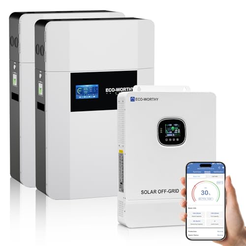 ECO-WORTHY Home Power Backup Station, 10240Wh Wall-Mount LiFePO4 Battery with Conduit Box, Bluetooth & WiFi + 10000W Solar Inverter Charger, Fast Charge, Home Backup & Solar System