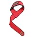 Harbinger Padded Leather Lifting Straps, Red