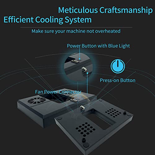 Cooling Fan Dust Proof For Xbox Series X Console With Rgb Led Light, Dual 4500Rpm Fan, On/Off Touch Button, 2.0 Usb Ports, External Usb Powered Cooling System Cooler Stand For Xbox Series X - B #TOP3