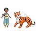 Mattel Disney Princess Jasmine Small Doll and Rajah Tiger Figure with Seat, from Mattel Disney Movie Aladdin