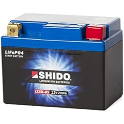Bateria Moto 11Ah SHIDO LTX5L-BS LION -S- Batería de ion de litio, 12V 20WH, color azul