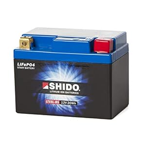 SHIDO LTX5L-BS LION -S- Batterie Moto Lithium Ion 12V 20WH.