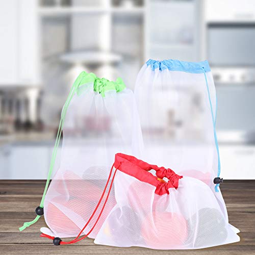 GRTD Bolsa de malha de frutas, bolsa de malha respirável para cabo para moeda/1495