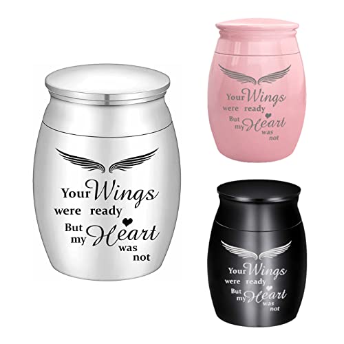 Small Urns For Human Ashes Keepsake Urns Mini Cremation Urns Angel Memorial Urn Decorative Funeral Burial Urn For Male Female Ashes With Urn For Pet Or Human Ashes(Grey #TOP4