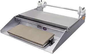National Band Saw Heat Seal 625A Wrapping Machine - Plastic Bag Sealer with Stainless Steel Surface, 6” x 15” Hot Plate, 115V