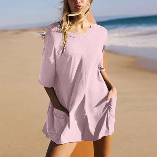Combinaison femme décontractée oversize rose en taille XXL pour le sport