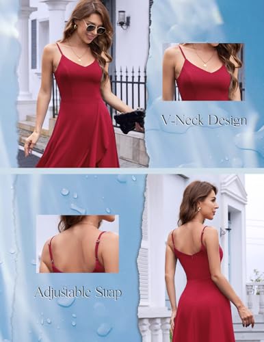 Image of DRESSTELLS Women's Cocktail Dresses, Formal Wedding Guest Graduation Party High Low Dress