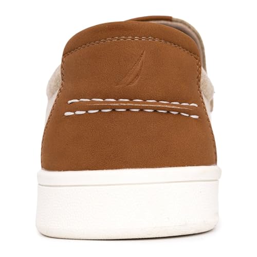 Nautica Men's Slip-On Loafers Casual Moc Toe Sneakers Boat Shoes Slipper for Men – Lightweight, Comfortable, Derwin - Sand, Size 9.5 by Nautica - Image 5
