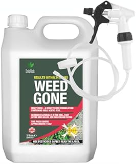 Enviro Works Weed Gone 5L Fast Acting Weedkiller Long Hose Trigger (Ready to use), See Results Within 24 hours