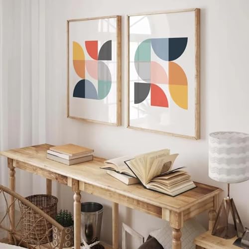 Peinture murale colorée toile abstraite scandinave moderne 70x90cm sans cadre pour salon