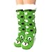 Women’s Sherpa Slipper Socks, Ooohyeah Animal Lovers Cozy Warm Soft Slipper Socks One Size (Frog, One Size)