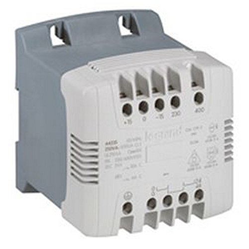 Legrand 044252 Transformateur Commande et Séparation des Circuits Connexion Automatique Primaire 230V à 400V Secondaire 230V, 63VA