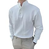 Photo Gallery jsrichhe uomo stand collar tinta unita maniche lunghe ordinario spacco casual primavera e autunno camicia uomo, bai., 3xl Photo Gallery jsrichhe uomo stand collar tinta unita maniche lunghe ordinario spacco casual primavera e autunno camicia uomo, bai., 3xl