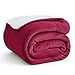 BEDSURE Sherpa Fleece Blanket Twin Size Red Plush Throw Blanket Fuzzy Soft Blanket Microfiber