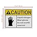 Weatherproof Horizontal ANSI PPE Gloves Sign (Liquid nitrogen Wear gloves Do not overfill reservoir) 8 in