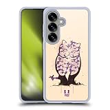 Head Case Designs Gatto Jacaranda Animali Selvaggi in Fiore Custodia in Gel [Protezione di Grado Militare] Compatibile con Samsung Galaxy S25 E Compatibile con MagSafe