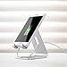 Cell Phone Stand, KAERSI K1 iPhone iPad Universal Stand Holder, Desk Dock Mount for iPhone 6 6s 7 Plus 4s 5c 5 5s Charging, Samsung Mobile Phone and Tablet Accessories iPhone Desktop Display - Silver