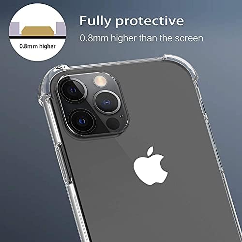 Migeec Case Compatible iphone 12 Pro Max - Crystal Clear Cover with Air Cushion Gel Bumper Technology Full Protection Phone cover for iphone 12 Pro Max