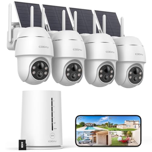 COOAU solar wireless outdoor security camera