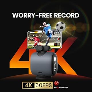 XbotGo Chameleon Professional Sports Kit - AI-Powered Action Camera with Gimbal Tracking System, Team & Player Tracking, COMS 4K Video, 360° Rotation, 120° FOV, Live Streaming(Lemon Green)