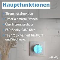Shelly AZ Plug Weiß - WLAN Smarte-Steckdose, Leistungsmessung, 12A, 2500W, Frustration-Free Setup, Zeitschaltuhr, Alexa-Zertifizierter Stecker, Smart Home, Kein Hub Erforderlich, Heizung & Kühlung – Ansicht 2