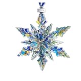 Maxistal 2024年版クリスタルスノーフレークオーナメントクリスマスツリーオーナメントホームデコレーションギフト(カラフル)