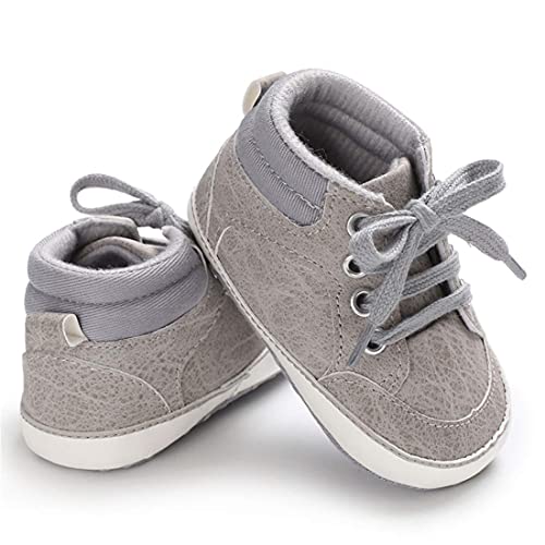 Cencirily Baby Boys Girls High Top Sneakers Soft Soles Anti Skid Infant Ankle Shoes Toddler Prewalker First Walking Crib Shoes #TOP4