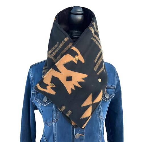 Western style Warm Neck Hood - Western printed women's wool blend velvet warm Soft skin-friendly scarf