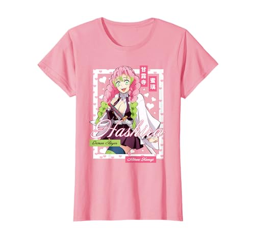 Demon Slayer: Kimetsu no Yaiba Mitsuri Kanroji Pink Heart T-Shirt