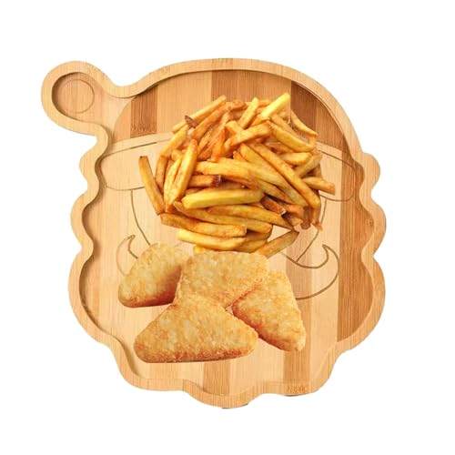 Genérico Tabla Navideña | Bandeja de Madera para Queso y Embutidos,Vajilla Decorativa Para Postres Frutas Fiestas Cumpleaños Bodas