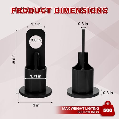 5th Wheel Lifting Hook Wheel Hitch Trailer 5th Wheel Lifting Bracket Replace #6100, Weight Capacity of 500 Lbs - Great for Trucks and Trailers, Easy to Install (Black) — view 5