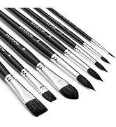 Ensemble De Pinceaux De Précision Avec 10 Tailles Avec Poignées Triangulaires Pour Peinture Fine