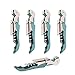 4 Packs Professional Waiter Corkscrew Wine Openers Set,Upgraded With Heavy Duty Stainless Steel Hinges Wine Key for Restaurant Waiters, Sommelier, Bartenders (Blue)