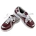 Chaussures De Bowling pour Femme Respirant Buffer Bowling Trainer Lace Up Bowls Shoes Anti-Slip,Rouge,39 EU