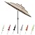 Yescom UV70+ 3-Tiers 10ft Patio Umbrella with Crank Handle Push to Tilt Outdoor Garden Yard Pool Khaki