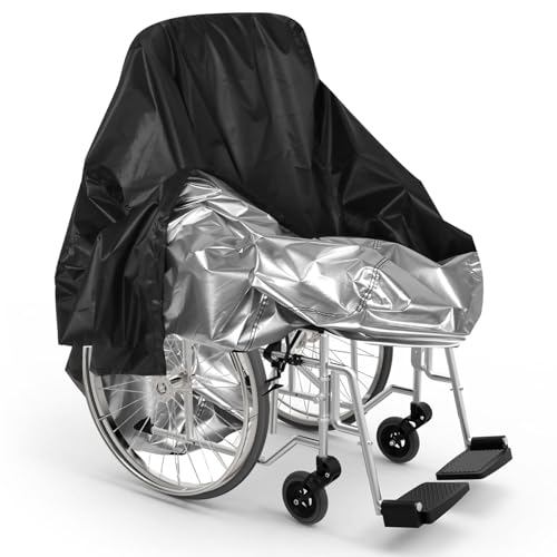 Capa para cadeira de rodas, capa de scooter de mobilidade resistente, capa de scooter de mobilidade à prova d'água, à prova de poeira, à prova de neve, à prova de sol, leve, 74 cm C x 100 cm L x 100