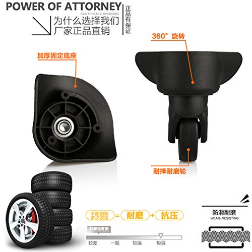 Ruedas de recambio para maletas W205# para eliminar el ruido y los atascos al arrastrar equipaje 3