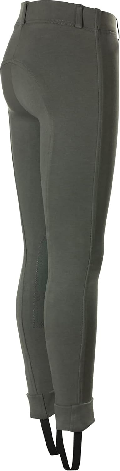 HORZE Nora Kids' Girls Horse English Riding Pull-On Jodhpurs Breeches for Schooling with Faux Leather Knee Patches : Clothing, Shoes & Jewelry