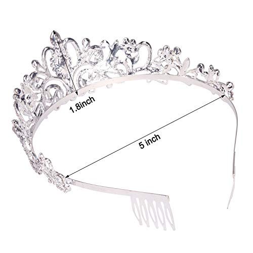 COCIDE Tiaras and Crowns for Women Silver Crystal Rhinestone Queen Bride Bridal Wedding Prom Birthday Party for Adult Women by COCIDE - Used condition - Image 2