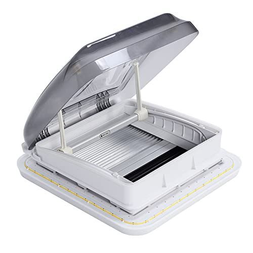 Tihebeyan Ventana de Techo de RV -Fit para Marcos de Aleación de Aluminio de Aluminio con Ropa Dura con Iluminación LED para Caravana de Caravana